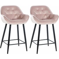 2er Set Barhocker Gibson Samt Sitzhöhe 76 cm pink 2er Set Barhocker Gibson Samt Sitzhöhe 76 cm pink von CLP
