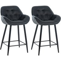 2er Set Barhocker Gibson dunkelgrau Stoff 2er Set Barhocker Gibson dunkelgrau Stoff von CLP