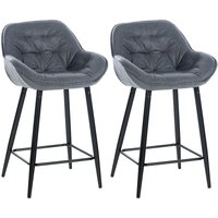 2er Set Barhocker Gibson grau Stoff 2er Set Barhocker Gibson grau Stoff von CLP