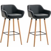 2er Set Barhocker Grant Kunstleder schwarz von CLP