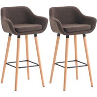 2er Set Barhocker Grant mit Stoffbezug braun 2er Set Barhocker Grant mit Stoffbezug braun von CLP