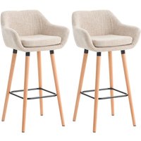 2er Set Barhocker Grant mit Stoffbezug creme 2er Set Barhocker Grant mit Stoffbezug creme von CLP