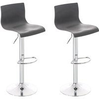 2er Set Barhocker Hover Kunststoff grau 2er Set Barhocker Hover Kunststoff grau von CLP