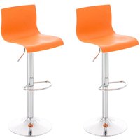 2er Set Barhocker Hover Kunststoff orange 2er Set Barhocker Hover Kunststoff orange von CLP