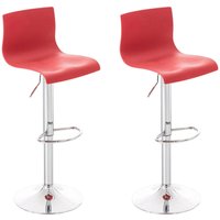 CLP - 2er Set Barhocker Hover Kunststoff rot CLP - 2er Set Barhocker Hover Kunststoff rot von CLP