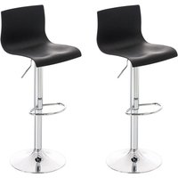 2er Set Barhocker Hover Kunststoff schwarz 2er Set Barhocker Hover Kunststoff schwarz von CLP