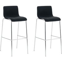 2er Set Barhocker Hover Stoff 4-Fuß Gestell schwarz chrom 2er Set Barhocker Hover Stoff 4-Fuß Gestell schwarz chrom von CLP