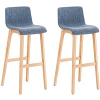 2er Set Barhocker Hover Stoff Natura blau 2er Set Barhocker Hover Stoff Natura blau von CLP