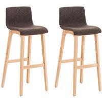 CLP - 2er Set Barhocker Hover Stoff Natura braun CLP - 2er Set Barhocker Hover Stoff Natura braun von CLP