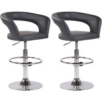 2er Set Barhocker Jaen grau Kunstleder 2er Set Barhocker Jaen grau Kunstleder von CLP