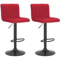 2er Set Barhocker Jamie Samt rot 2er Set Barhocker Jamie Samt rot von CLP