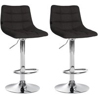 2er Set Barhocker Jerry Stoff schwarz chrom 2er Set Barhocker Jerry Stoff schwarz chrom von CLP