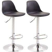 2er Set Barhocker Kiel Kunststoff chrom schwarz von CLP