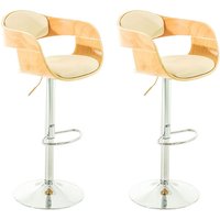 2er Set Barhocker Kingston Kunstleder natura/creme von CLP