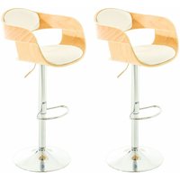 2er Set Barhocker Kingston Kunstleder natura/weiß 2er Set Barhocker Kingston Kunstleder natura/weiß von CLP