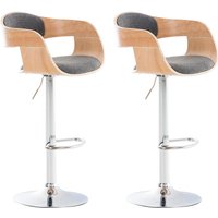 2er Set Barhocker Kingston Stoff natura/hellgrau 2er Set Barhocker Kingston Stoff natura/hellgrau von CLP