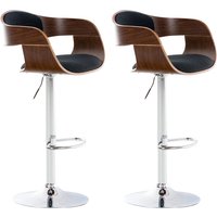 2er Set Barhocker Kingston Stoff walnuss/schwarz 2er Set Barhocker Kingston Stoff walnuss/schwarz von CLP