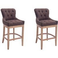 2er Set Barhocker Lakewood Stoff braun antik-hell von CLP