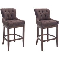 2er Set Barhocker Lakewood Stoff braun antik 2er Set Barhocker Lakewood Stoff braun antik von CLP