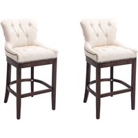 2er Set Barhocker Lakewood Stoff creme antik von CLP