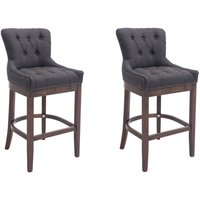 2er Set Barhocker Lakewood Stoff dunkelgrau antik von CLP