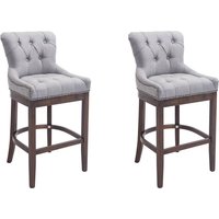 2er Set Barhocker Lakewood Stoff hellgrau antik von CLP