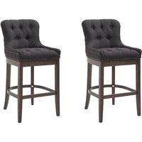 2er Set Barhocker Lakewood Stoff schwarz antik 2er Set Barhocker Lakewood Stoff schwarz antik von CLP