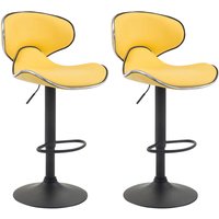 2er Set Barhocker Las Vegas Kunstleder gelb schwarz 2er Set Barhocker Las Vegas Kunstleder gelb schwarz von CLP