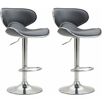 2er Set Barhocker Las Vegas Kunstleder grau chrom 2er Set Barhocker Las Vegas Kunstleder grau chrom von CLP