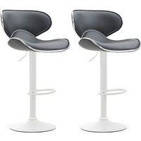 2er Set Barhocker Las Vegas Kunstleder grau weiß 2er Set Barhocker Las Vegas Kunstleder grau weiß von CLP
