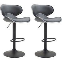 2er Set Barhocker Las Vegas Kunstleder grau schwarz 2er Set Barhocker Las Vegas Kunstleder grau schwarz von CLP