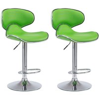 2er Set Barhocker Las Vegas Kunstleder grün chrom 2er Set Barhocker Las Vegas Kunstleder grün chrom von CLP