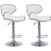 2er Set Barhocker Las Vegas Kunstleder weiß chrom 2er Set Barhocker Las Vegas Kunstleder weiß chrom von CLP