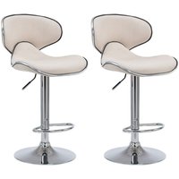 2er Set Barhocker Las Vegas V2 Stoff creme chrom 2er Set Barhocker Las Vegas V2 Stoff creme chrom von CLP