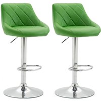 2er Set Barhocker Lazio Kunstleder grün von CLP