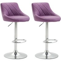 2er Set Barhocker Lazio Kunstleder lila 2er Set Barhocker Lazio Kunstleder lila von CLP