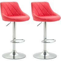 2er Set Barhocker Lazio Kunstleder rot 2er Set Barhocker Lazio Kunstleder rot von CLP