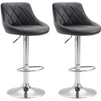2er Set Barhocker Lazio Kunstleder schwarz 2er Set Barhocker Lazio Kunstleder schwarz von CLP