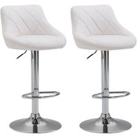 CLP - 2er Set Barhocker Lazio Kunstleder weiß von CLP