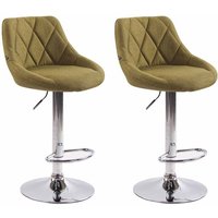 CLP - 2er Set Barhocker Lazio Stoff grün CLP - 2er Set Barhocker Lazio Stoff grün von CLP