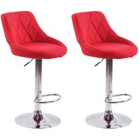 CLP - 2er Set Barhocker Lazio Stoff rot CLP - 2er Set Barhocker Lazio Stoff rot von CLP