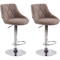 2er Set Barhocker Lazio Stoff taupe 2er Set Barhocker Lazio Stoff taupe von CLP