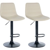 CLP - 2er Set Barhocker Lex Kunstleder creme Metall matt schwarz CLP - 2er Set Barhocker Lex Kunstleder creme Metall matt schwarz von CLP