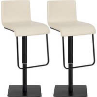 2er Set Barhocker Limon Kunstleder creme schwarz 2er Set Barhocker Limon Kunstleder creme schwarz von CLP
