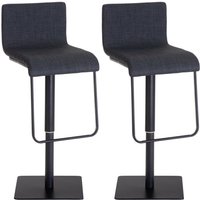 2er Set Barhocker Limon Stoff dunkelgrau schwarz von CLP