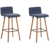 2er Set Barhocker Lincoln Stoff natura blau 2er Set Barhocker Lincoln Stoff natura blau von CLP