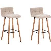 CLP - 2er Set Barhocker Lincoln Stoff natura creme CLP - 2er Set Barhocker Lincoln Stoff natura creme von CLP