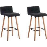 2er Set Barhocker Lincoln Stoff natura dunkelgrau von CLP