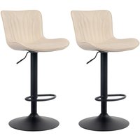 2er Set Barhocker Linus creme Kunstleder von CLP