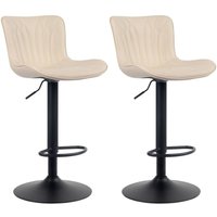 2er Set Barhocker Linus creme Kunstleder 2er Set Barhocker Linus creme Kunstleder von CLP